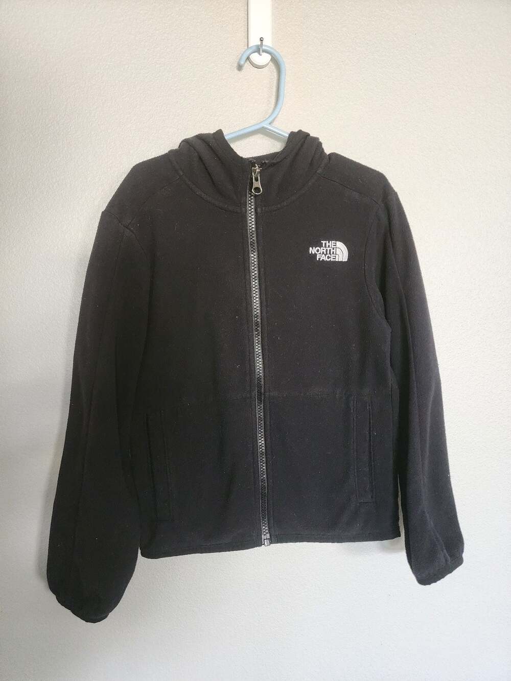 The North Face Youth Glacier Full-Zip Fleece Hoodie Black Size XS